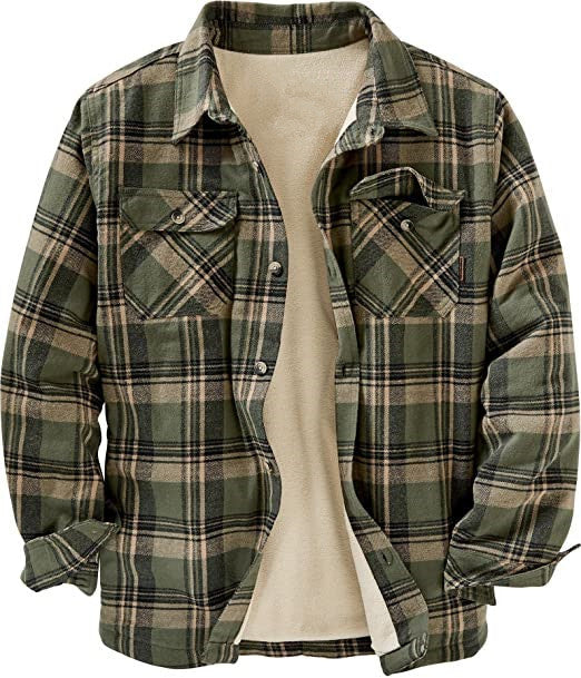 Casual Long Sleeves Velvet Men's Jacket-Coats & Jackets-Green Gray-S-Free Shipping at meselling99
