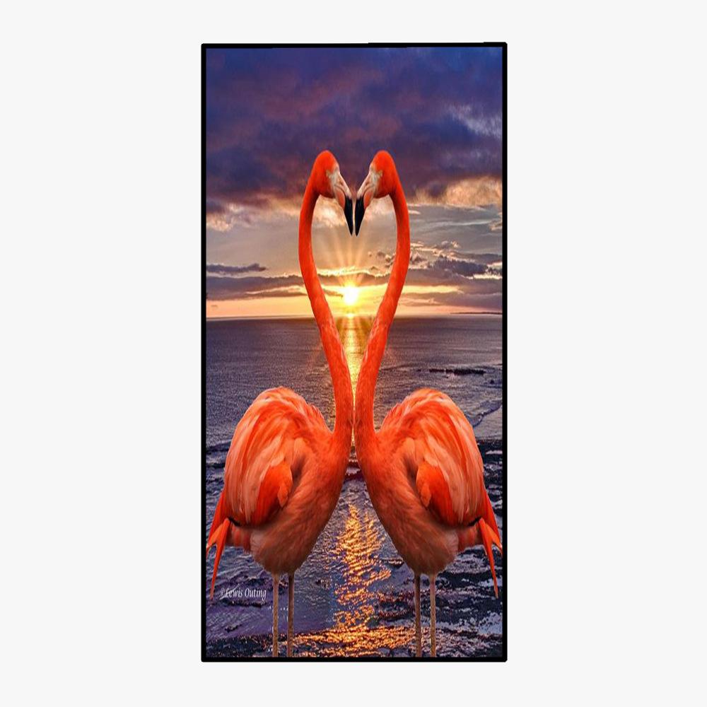 Flamingo Square Beach Towel Quick-drying Towel-TF-HLN02-75*150cm-Free Shipping at meselling99