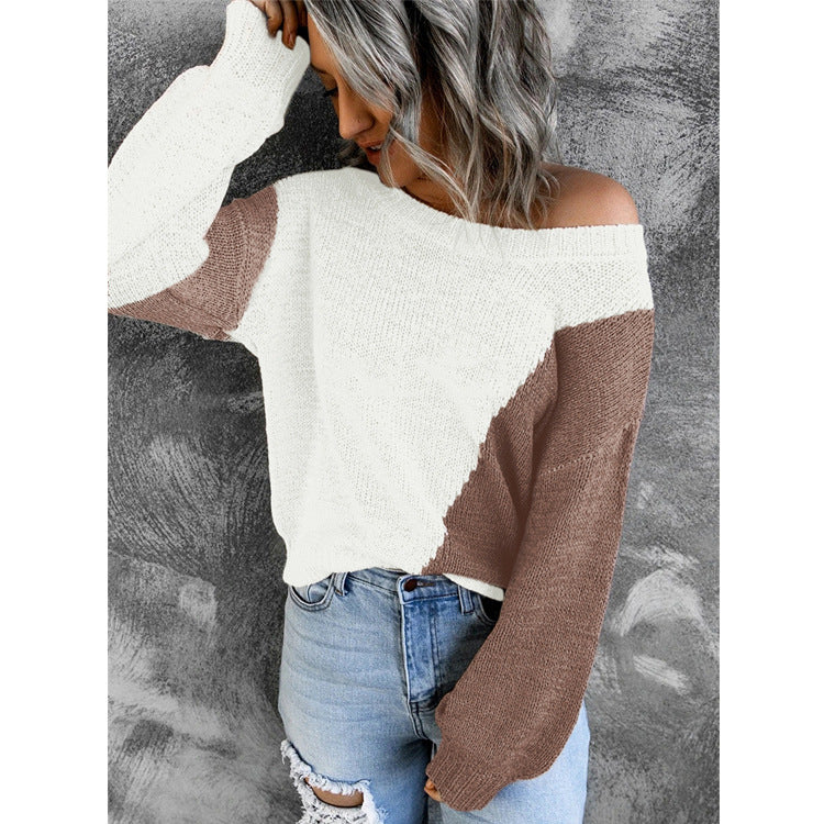Women Knitting Irregular One Shoulder Sweaters-Sweaters-1-S-Free Shipping at meselling99