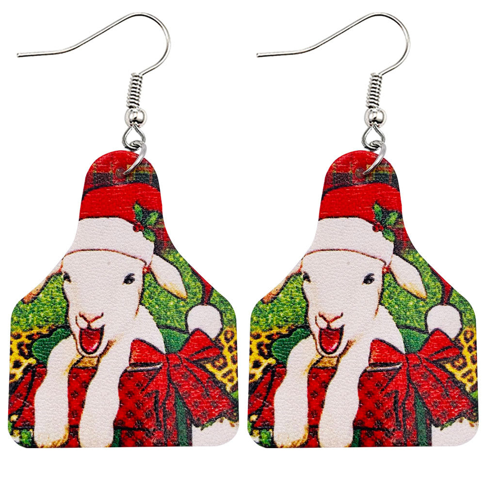 Christmas Vintage Animal Print Earrings 2 Sets-Apparel & Accessories-JE0276D-Free Shipping at meselling99