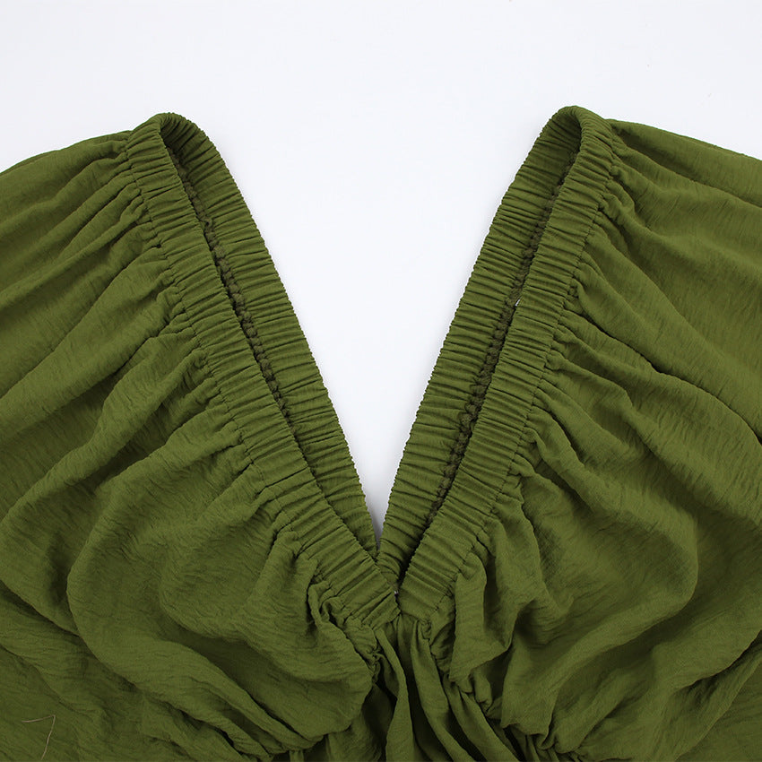Vintage Designed Green Fall Mini Dresses-Dresses-Free Shipping at meselling99