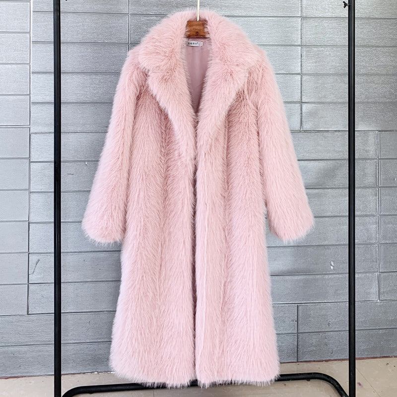 Winter Man-made Faux Fur Coats for Women-Pink-S-Free Shipping at meselling99