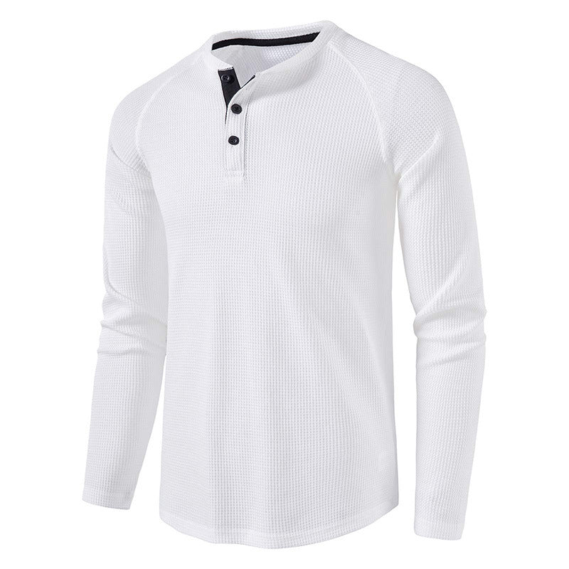 Fall Long Sleeves T Shirts for Men-Shirts & Tops-White-S-Free Shipping at meselling99