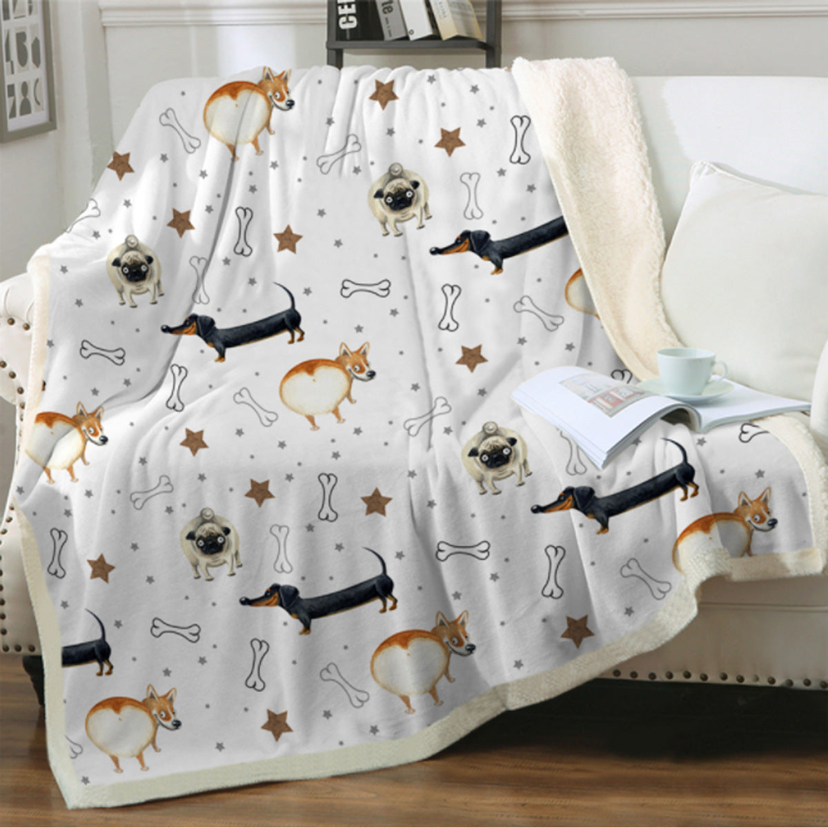 Cute Dog Print Fleece Blankets for Christmas-Blankets-1-9-40*60 inches-Free Shipping at meselling99