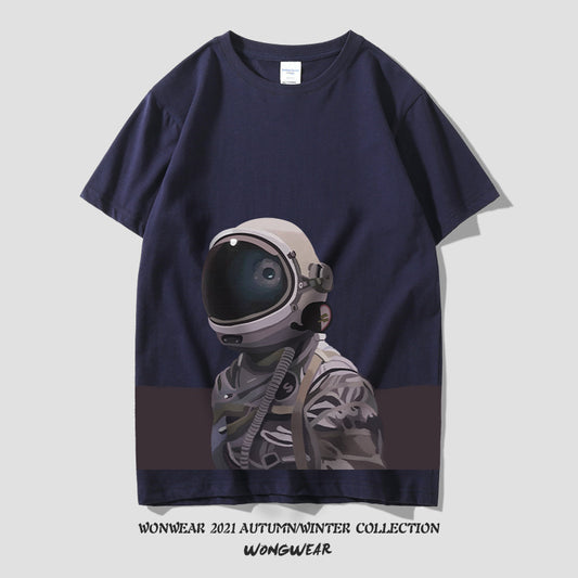 Summer Men Astronaut Short Sleeves T Shirts-Men T-Shirts-Free Shipping at meselling99