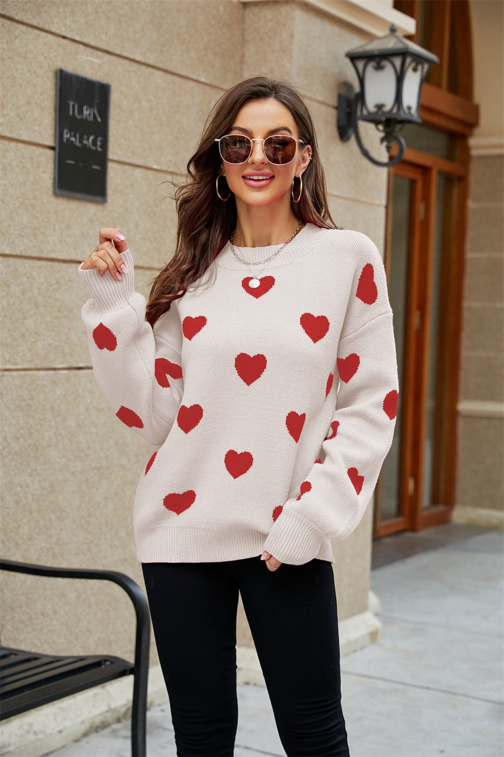 Casual Sweetheart Design Pullover Knitted Sweaters-Shirts & Tops-Red Apricot-S-Free Shipping at meselling99
