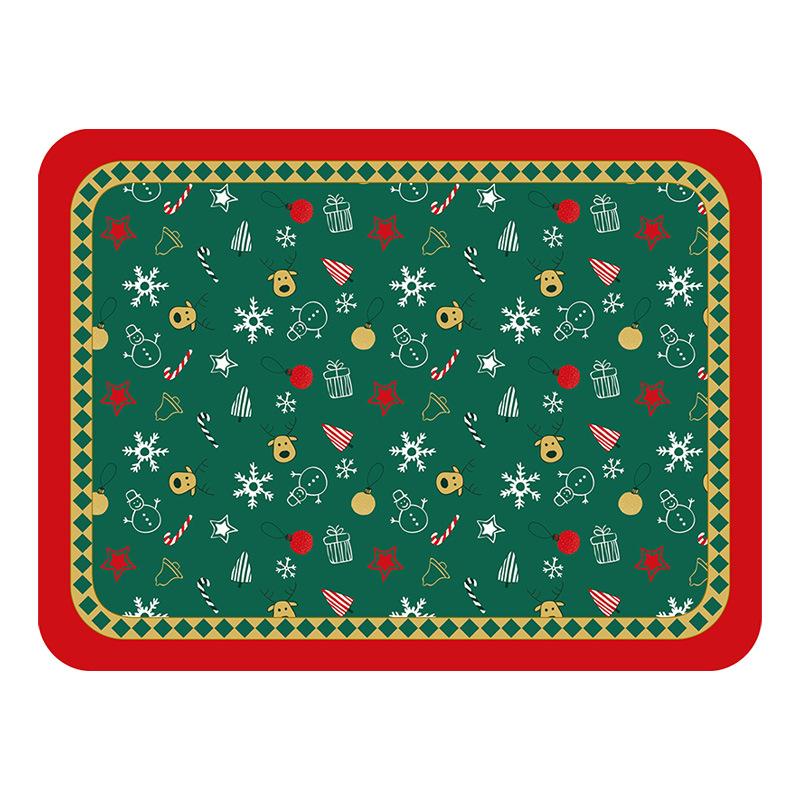 Merry Christmas Pu Leather Heat Insulation Table Mat-Style-4.-40*30cm-Free Shipping at meselling99