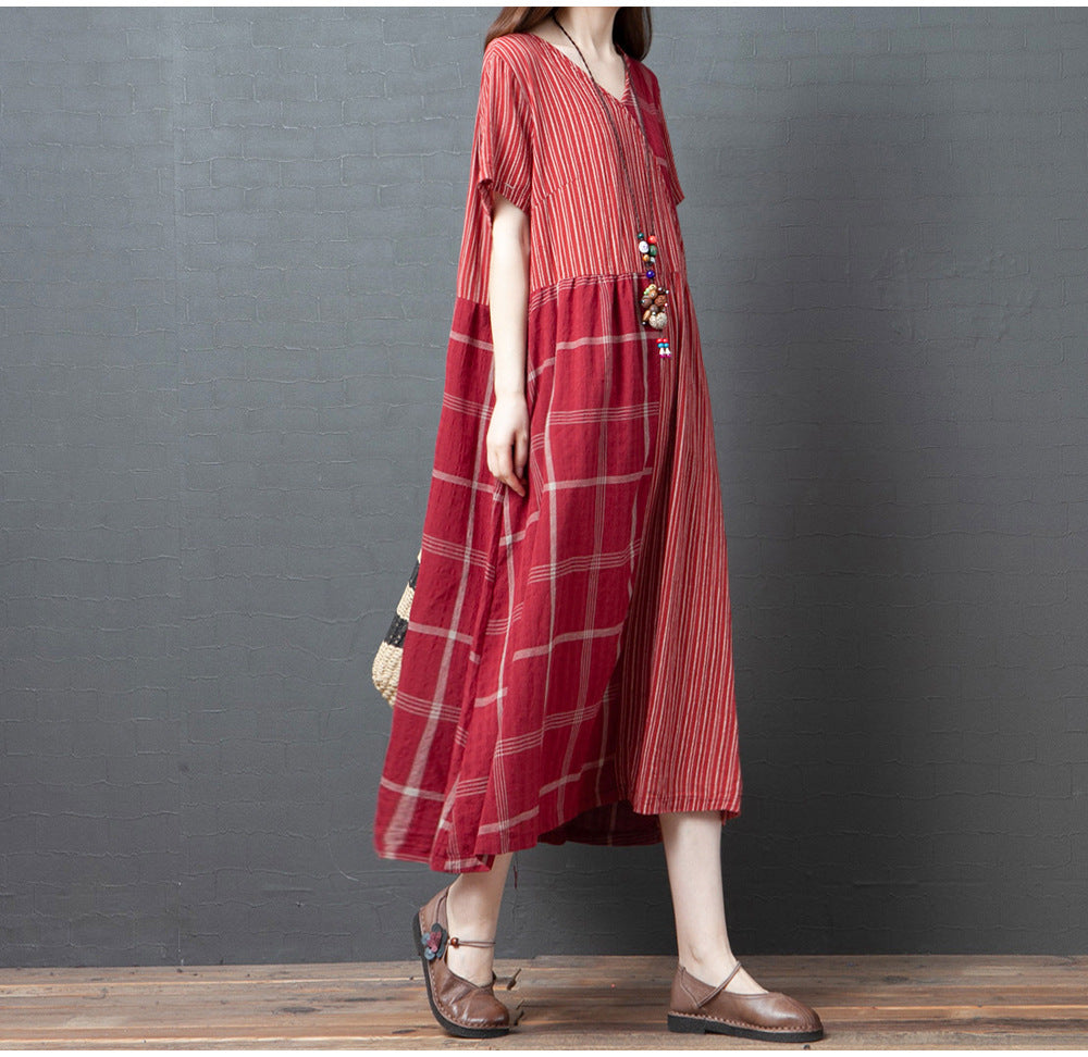 Vintage Linen Summer Long Dresses-Dresses-Free Shipping at meselling99