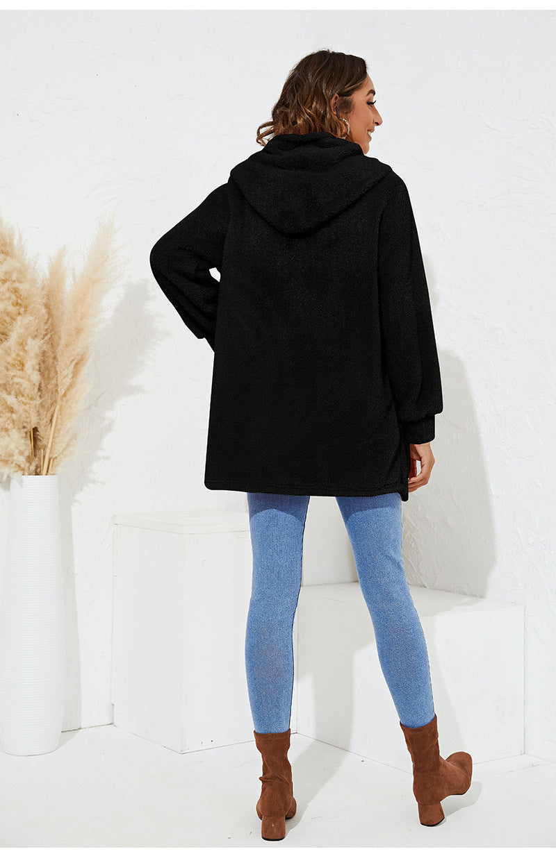 Casual Velvet Hoodies Coats for Women-Outerwear-Free Shipping at meselling99
