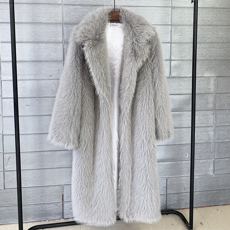 Winter Man-made Faux Fur Coats for Women-Gray-S-Free Shipping at meselling99
