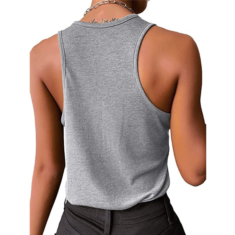 Casual Summer Sleeveless Crop Tops for Women-Shirts & Tops-Free Shipping at meselling99