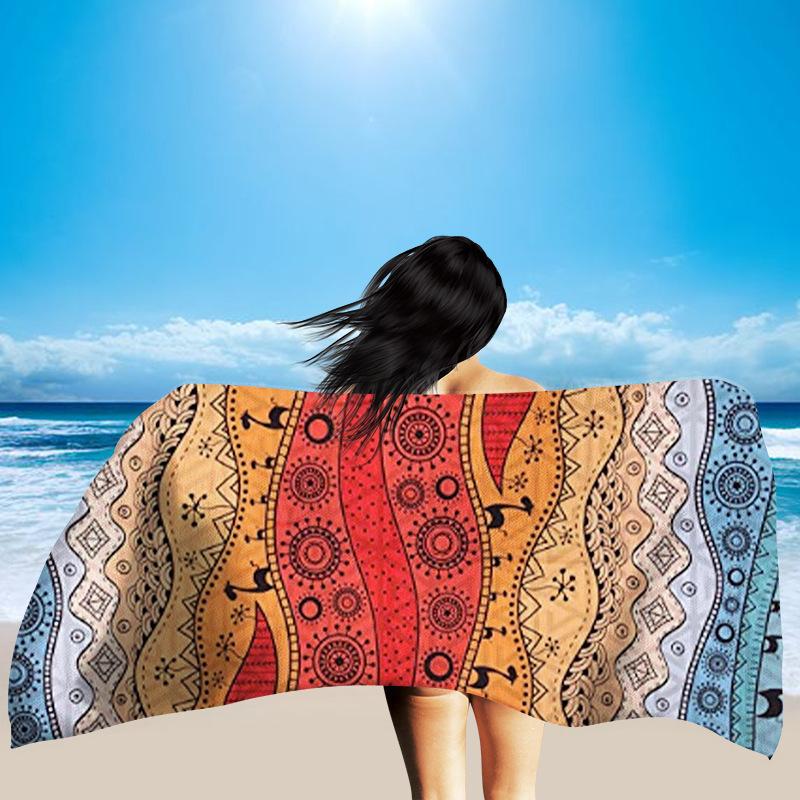 Women Summer Fast Drying Print Beach Bathing Towel-002-80*160cm-Free Shipping at meselling99