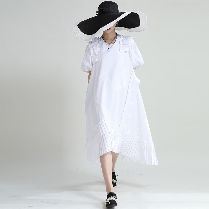 Elegant Irregular Girls Summer Long Dresses-Dresses-White-S-Free Shipping at meselling99