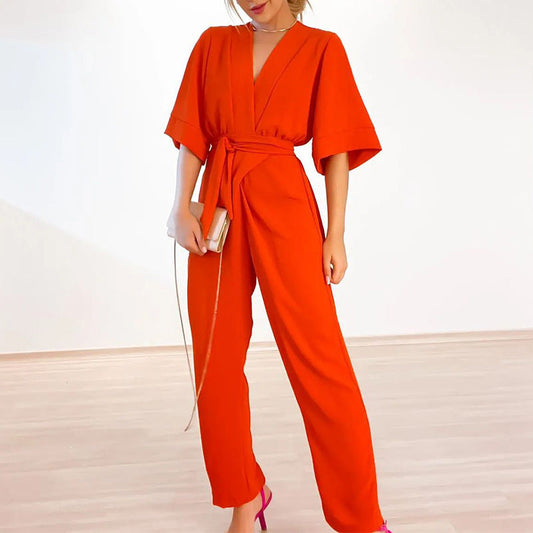 Casual Loose Plus Sizes Wide Legs Jumpsuits-Jumpsuits & Rompers-Free Shipping at meselling99