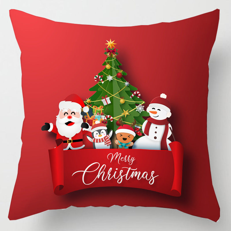5pcs/Package Merry Christmas Santa Claus Pillow Case-pillowcase-B202208201-4-Velvet 45*45 cm-Free Shipping at meselling99