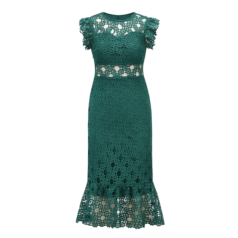 Sexy Lace Bodycon Party Dresses for Women-Dresses-Dark Green-S-Free Shipping at meselling99