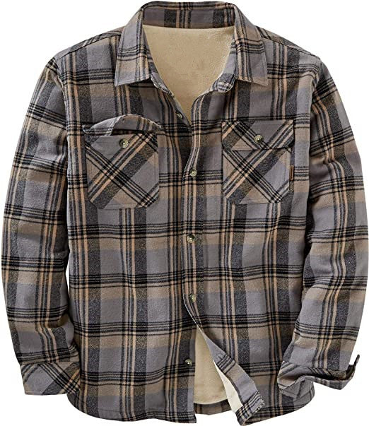 Casual Long Sleeves Velvet Men's Jacket-Coats & Jackets-Gray-S-Free Shipping at meselling99