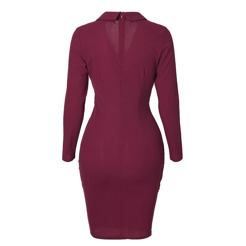 Formal OL Style Long Sleeves Dresses--Free Shipping at meselling99