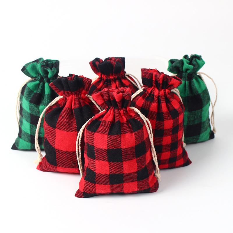 Red&Green Cotton Christmas Gift Bags 50pcs/Set-Holiday Ornaments-Free Shipping at meselling99