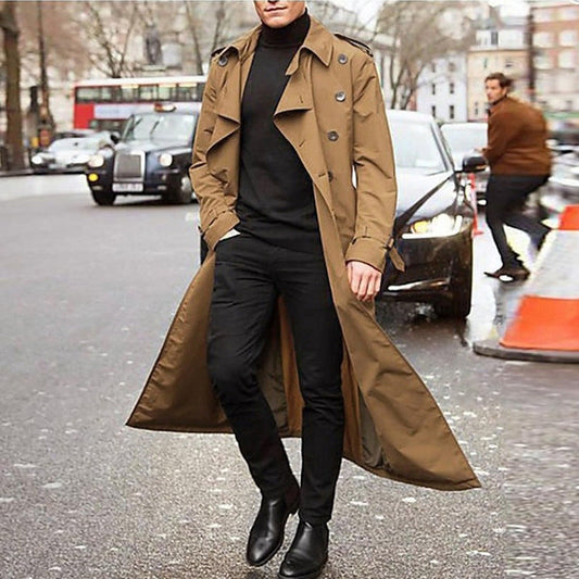 Casual Long Wind Break Coats for Men-Outerwear-Free Shipping at meselling99