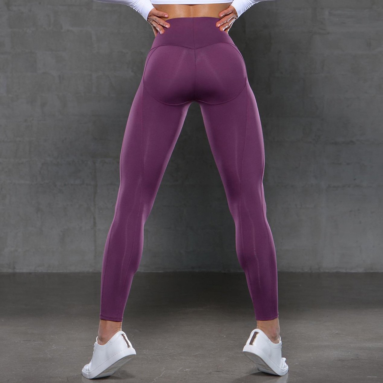 Sexy High Waist Women Running Sports Yoga Leggings-Activewear-Purple-S-Free Shipping at meselling99