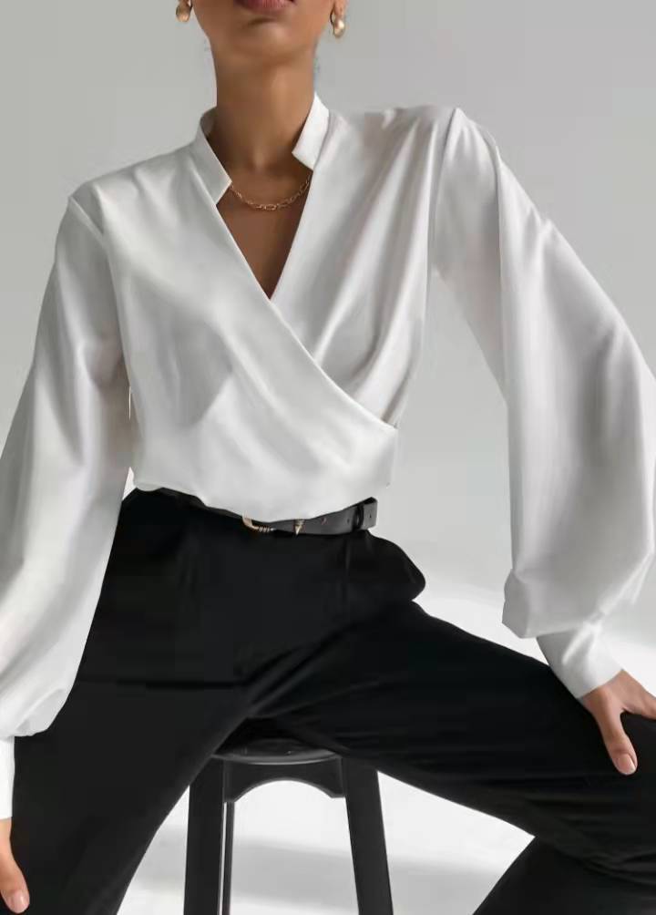 Summer Long Sleeves Shirts Tops for Women-Shirts & Tops-White-S-Free Shipping at meselling99