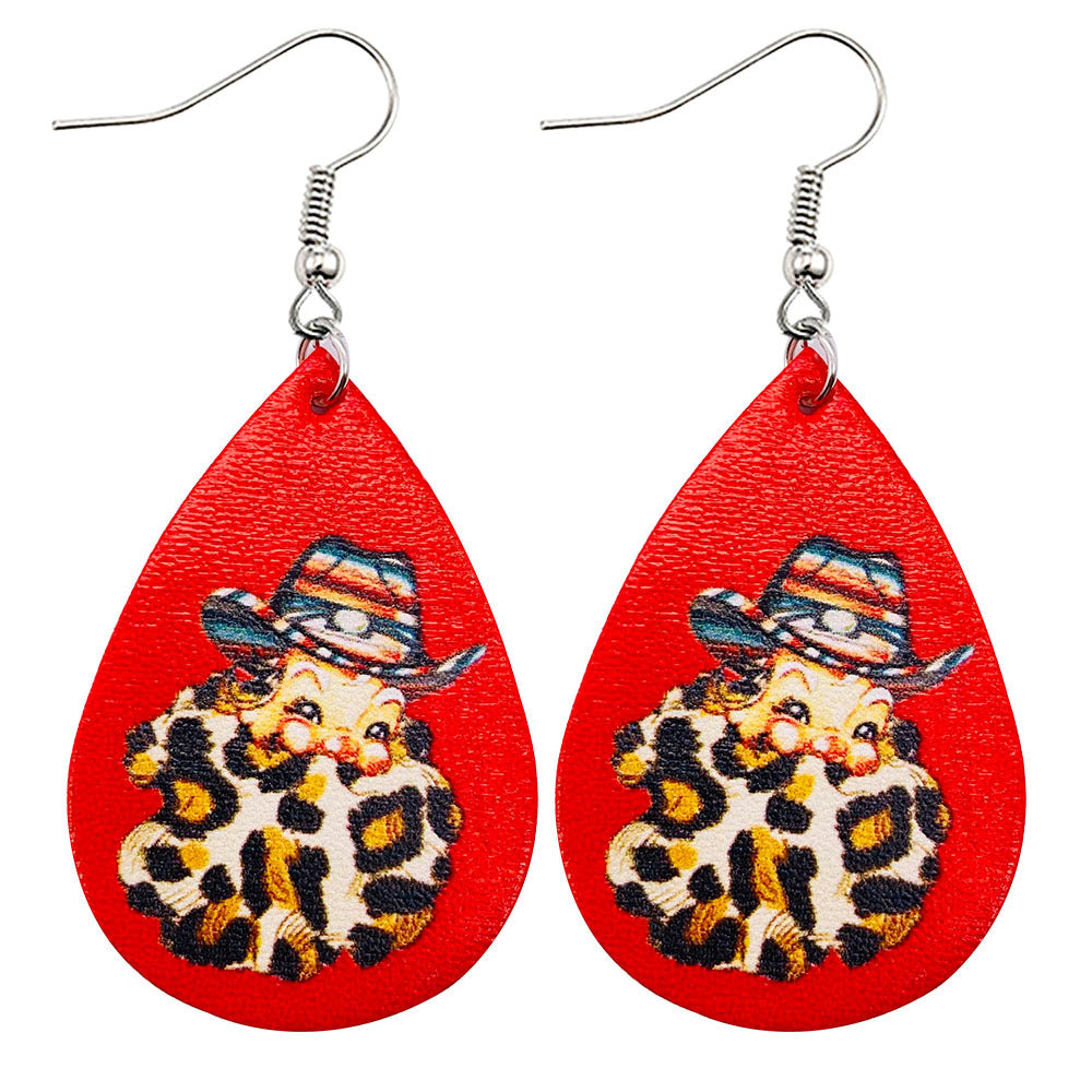 Christmas Vintage Animal Print Earrings 2 Sets-Apparel & Accessories-JE0276L-Free Shipping at meselling99