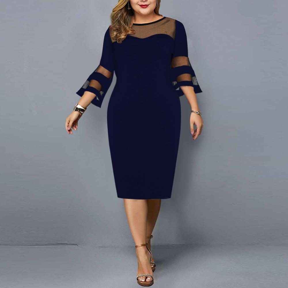 Women Plus Sizes Bodycon Dresses-Dresses-Free Shipping at meselling99