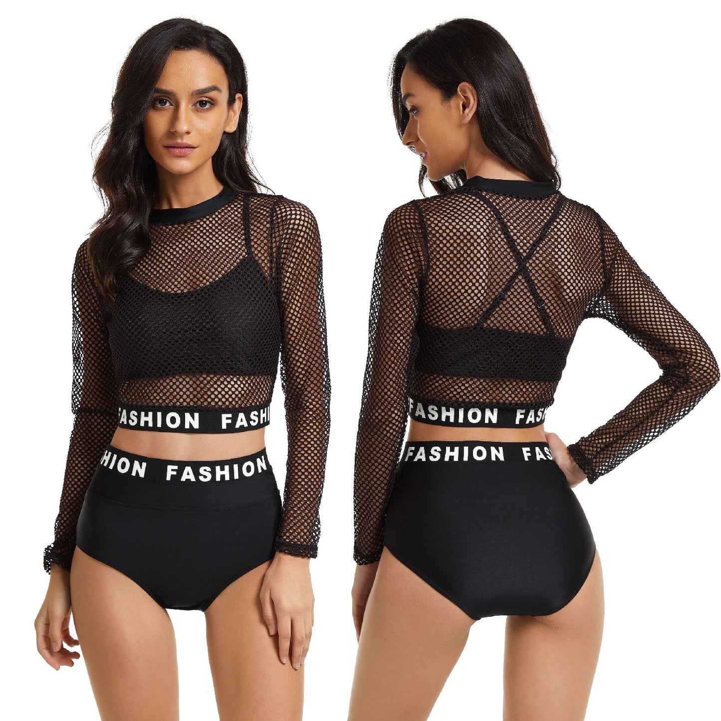Sexy Long Sleeves 3pcs Swimsuits for Women-Swimwear-Free Shipping at meselling99