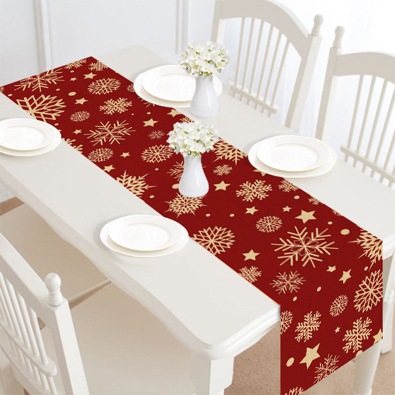 Merry Christmas Linen Table Runner-Table Runners-Style2-Free Shipping at meselling99