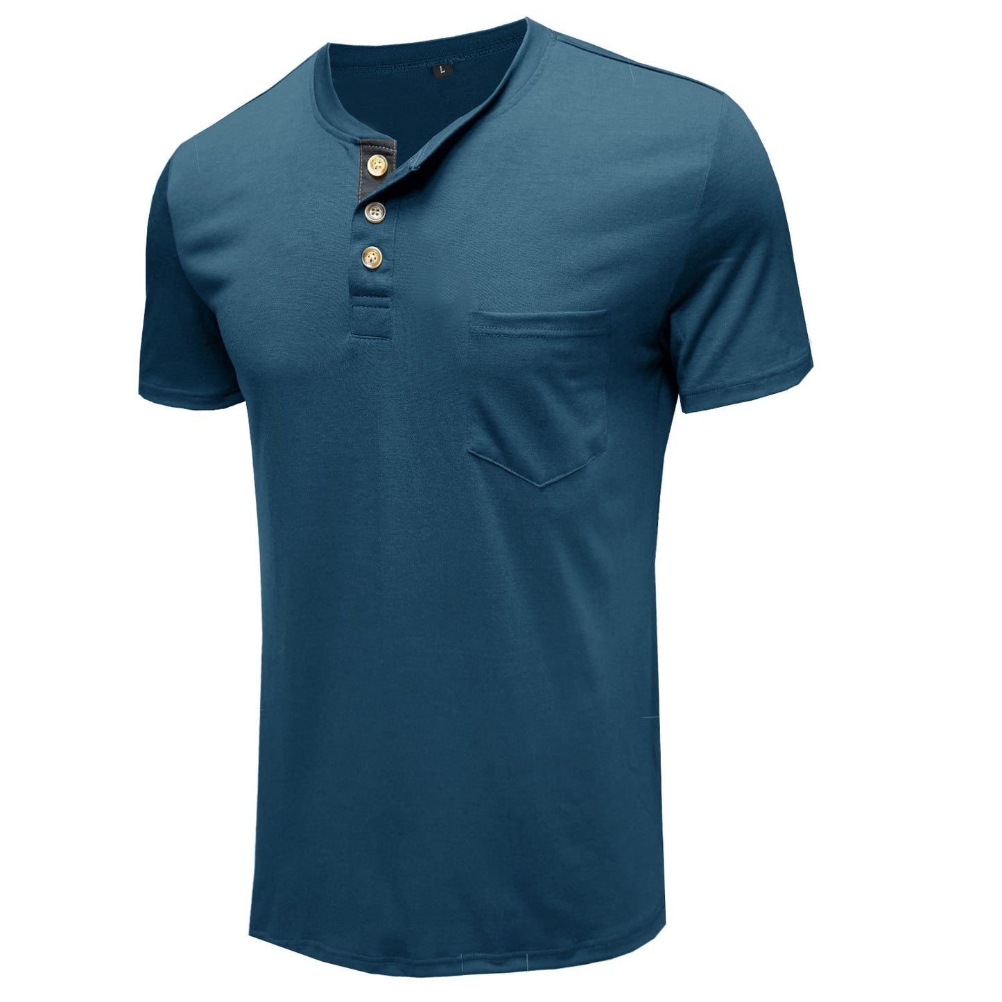 Casual Summer Short Sleeves Men T Shirts-Shirts-Denim Blue-S-Free Shipping at meselling99