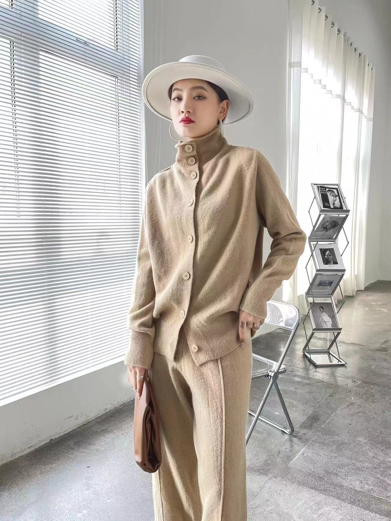 Fashion Two Pieces Knitted Suits for Women-Suits-Free Shipping at meselling99