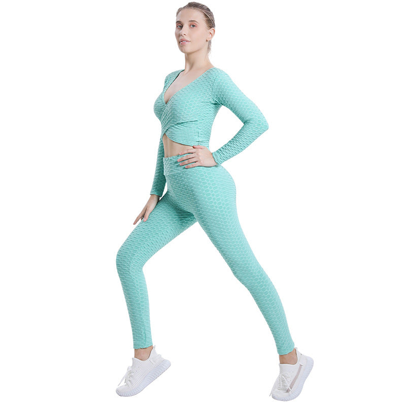 Sexy Bubble Design Women Gym Outfits-Activewear-Green-S-Free Shipping at meselling99