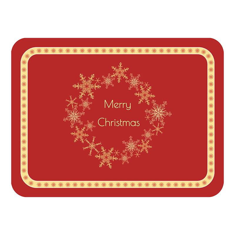 Merry Christmas Pu Leather Heat Insulation Table Mat-Style-7.-40*30cm-Free Shipping at meselling99
