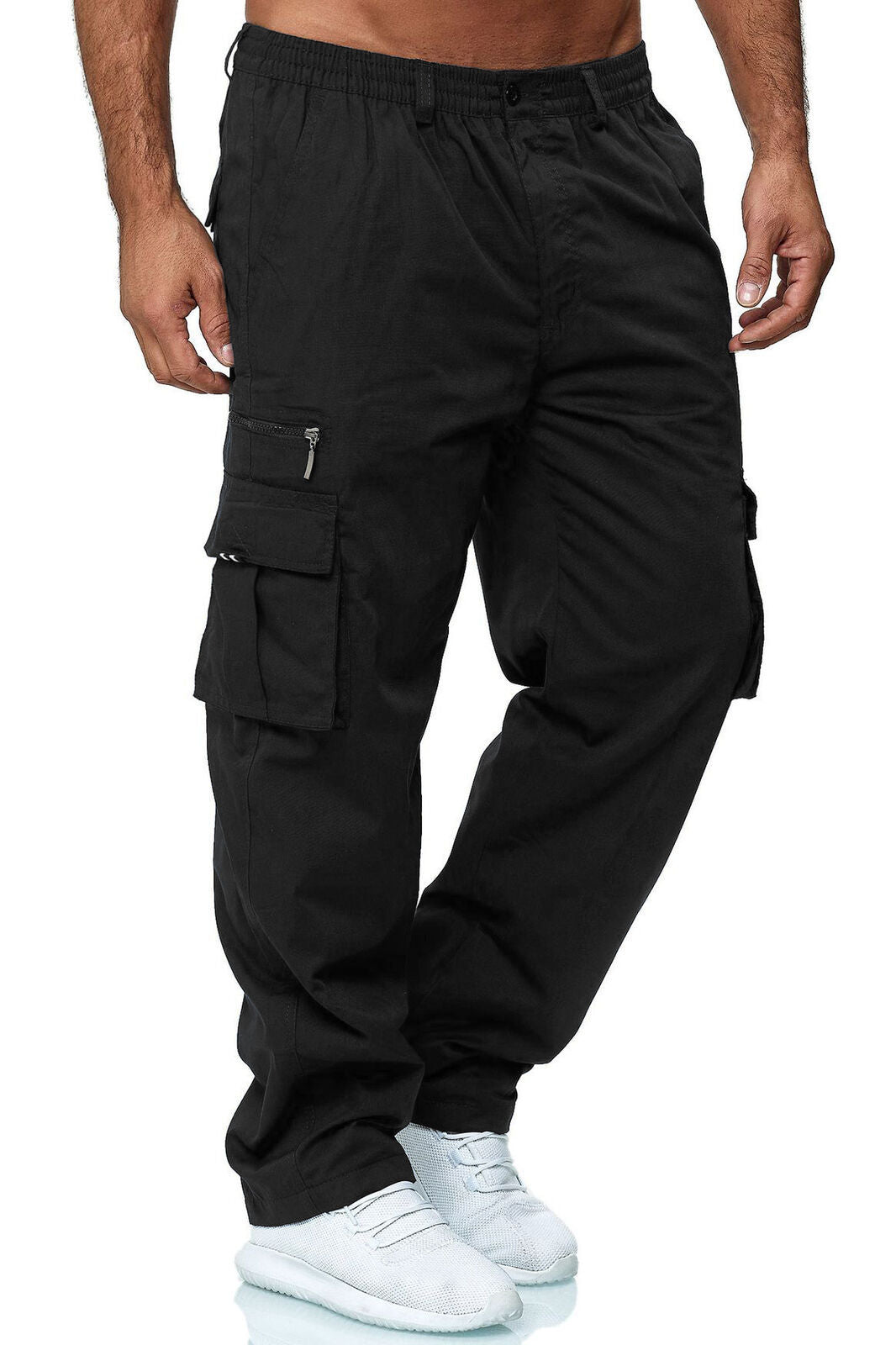 Casual Pockets Men's Outdoor Pants-Pants-Black-S-Free Shipping at meselling99