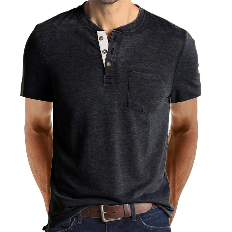 Casual Summer Short Sleeves Men T Shirts-Shirts-Dark Gray-S-Free Shipping at meselling99