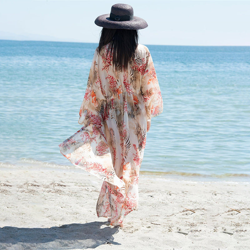 Summer Chiffon Beach Cover Up Dresses for Women--Free Shipping at meselling99