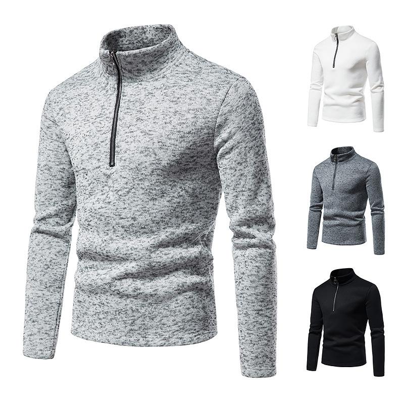 High Neck Zipper Men's Sweaters-Shirts & Tops-Free Shipping at meselling99
