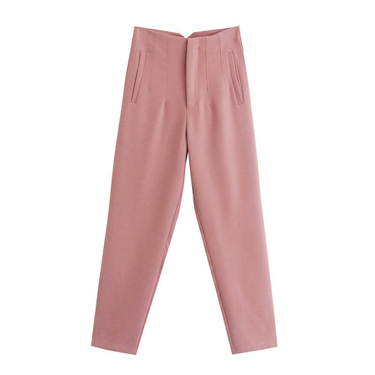 Elegant High Waist Summer Slim Casual Pants for Women-Pants-Free Shipping at meselling99