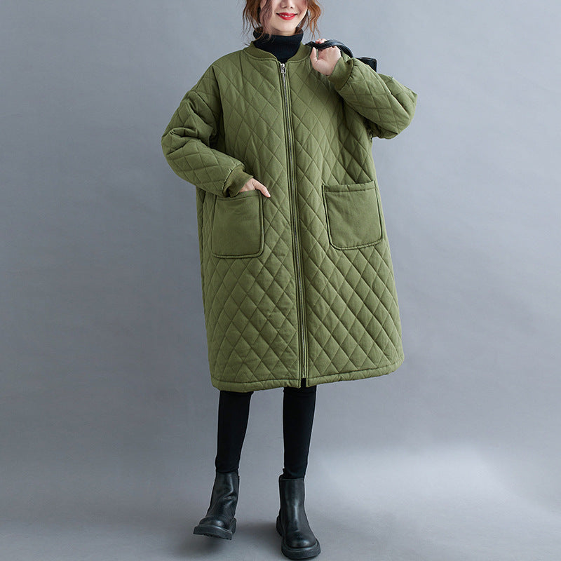 Winter Cotton Plus Sizes Coats for Women-Coats & Jackets-Green-M-Free Shipping at meselling99