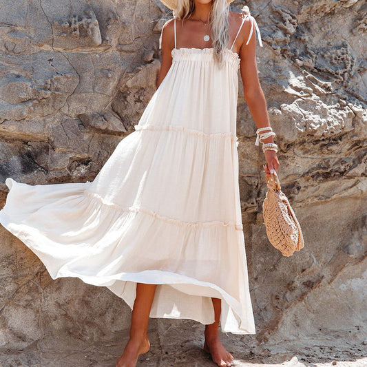 Casual Summer Strapless Beach Dresses-Dresses-Free Shipping at meselling99