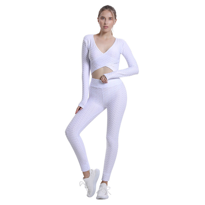 Sexy Bubble Design Women Gym Outfits-Activewear-White-S-Free Shipping at meselling99