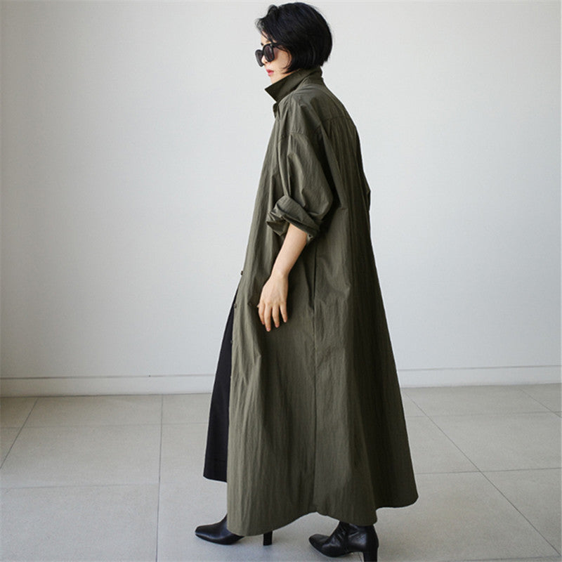 Loose Women Long Sleeves Wind Break Coats-Outerwear-Free Shipping at meselling99