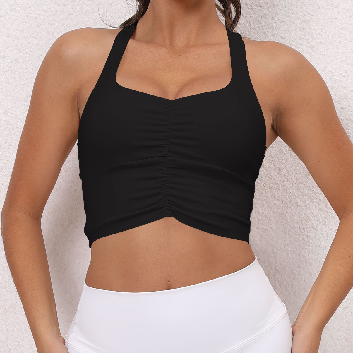 Sexy Running Yoga Tops for Women-Activewear-Black-S-Free Shipping at meselling99