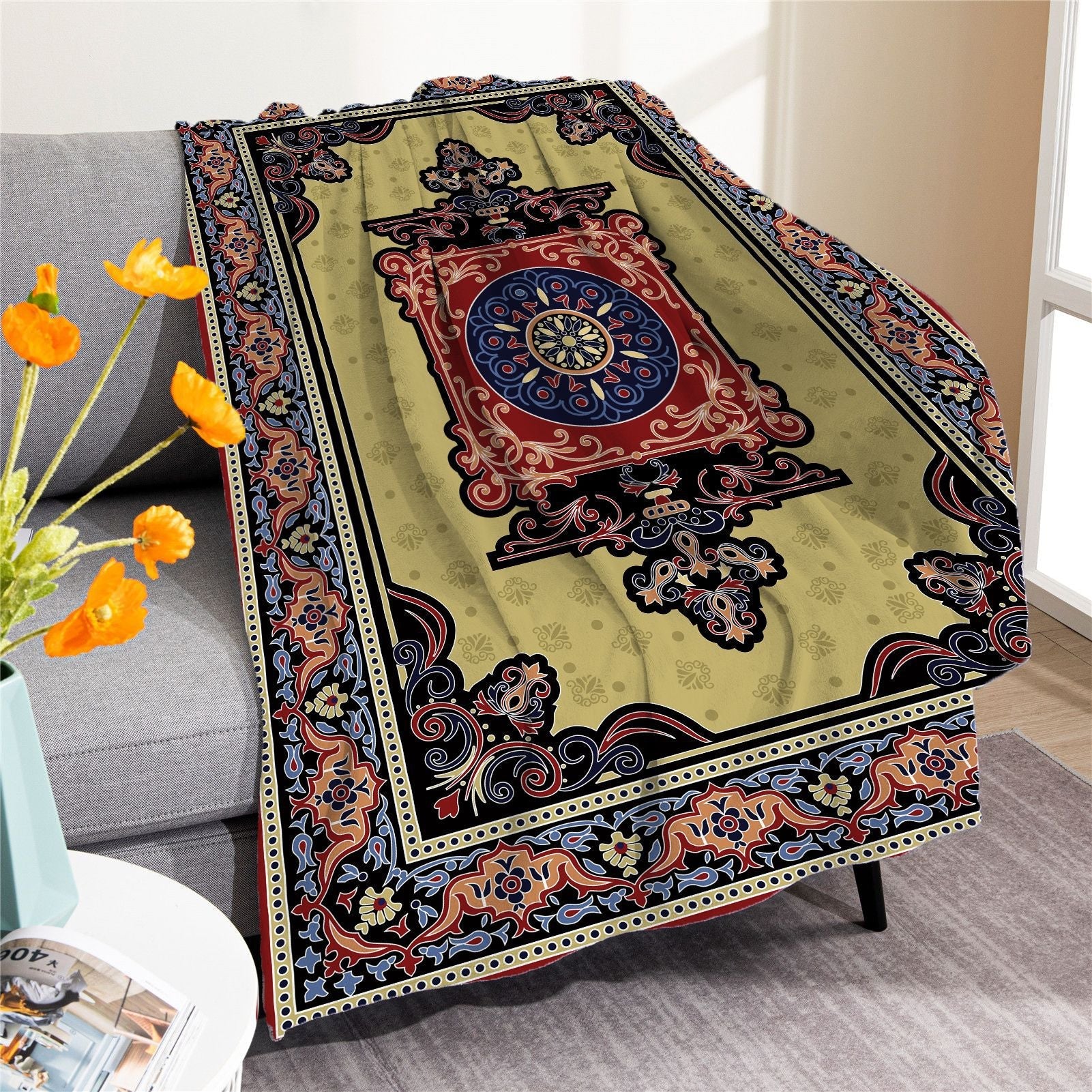 Vintage Boho Fleece Throw Blankets-Blankets-M20220701-4-50*60 Inches-Free Shipping at meselling99