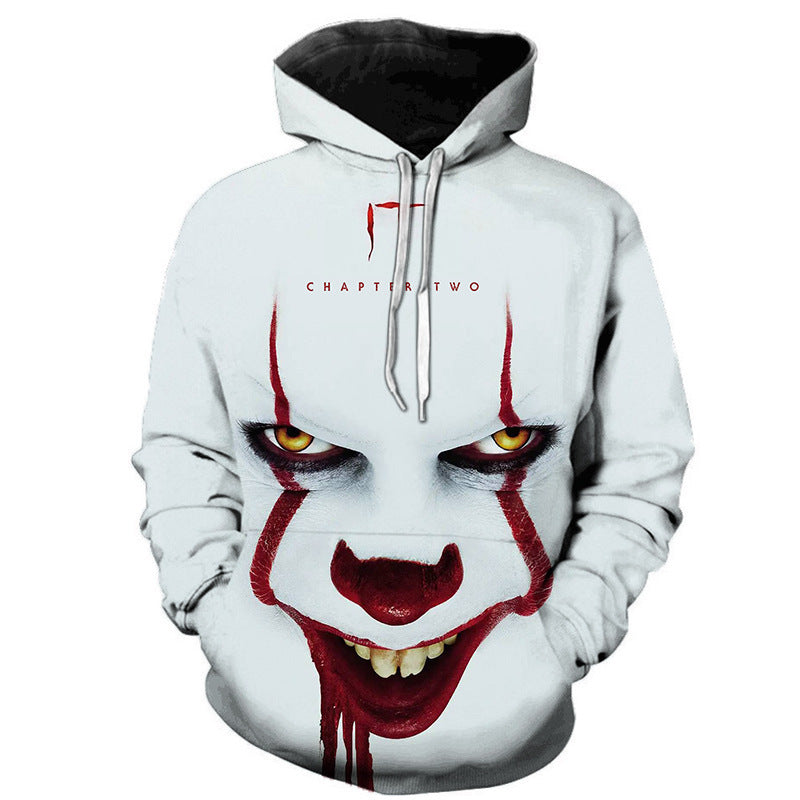 Halloween Clown 3D Prints Casual Hoodies-Sweaters-WY-0002-S-Free Shipping at meselling99