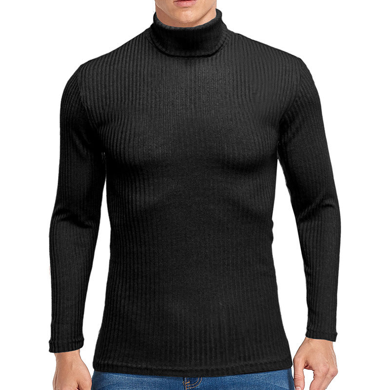 Fall Turtleneck Long Sleeves Knitted Sweaters-Shirts & Tops-Black-S-Free Shipping at meselling99
