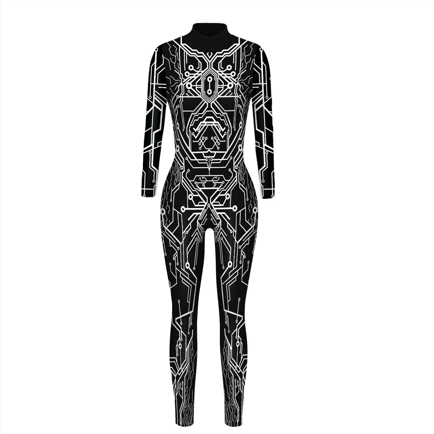 Happy Halloween Print Long Sleeves Jumpsuits Cosplay Costume-Costumes & Accessories-BAX153-S-Free Shipping at meselling99