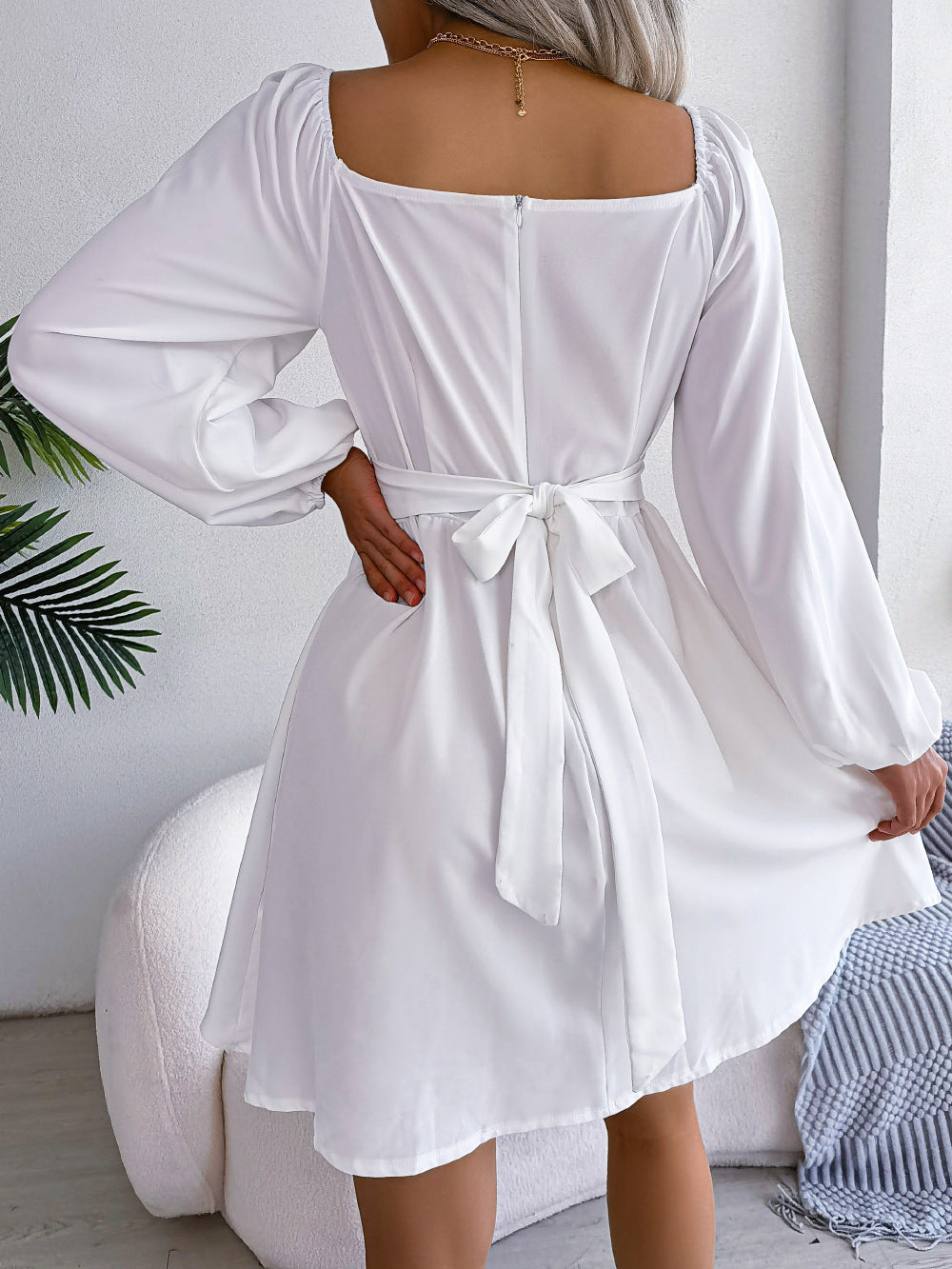 Casual Long Sleeves Short Daily Dresses-Dresses-Free Shipping at meselling99