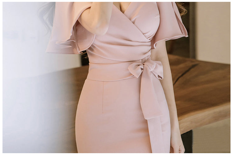 Summer Pink Bodycon Party Dresses-Dresses-Free Shipping at meselling99